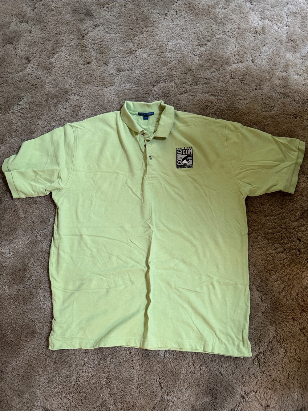 Men's Lime Green Comic-Con Polo Shirt